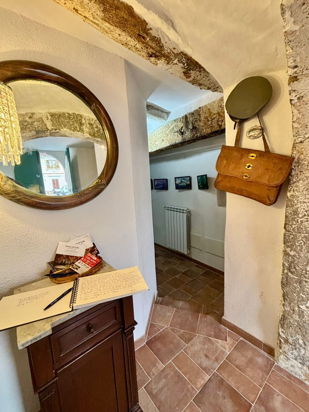 Borsa del postino vintage 'Il Postino' con cappello